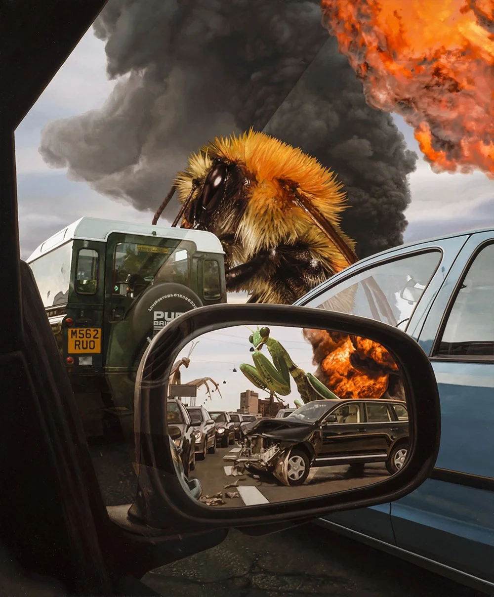 'Bug City 2' oil on linen, 25" x 30" (2013)