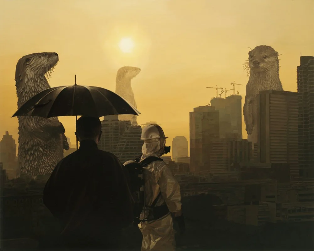 'Otter City 1' oil on canvas, 35" x 28" (2012)