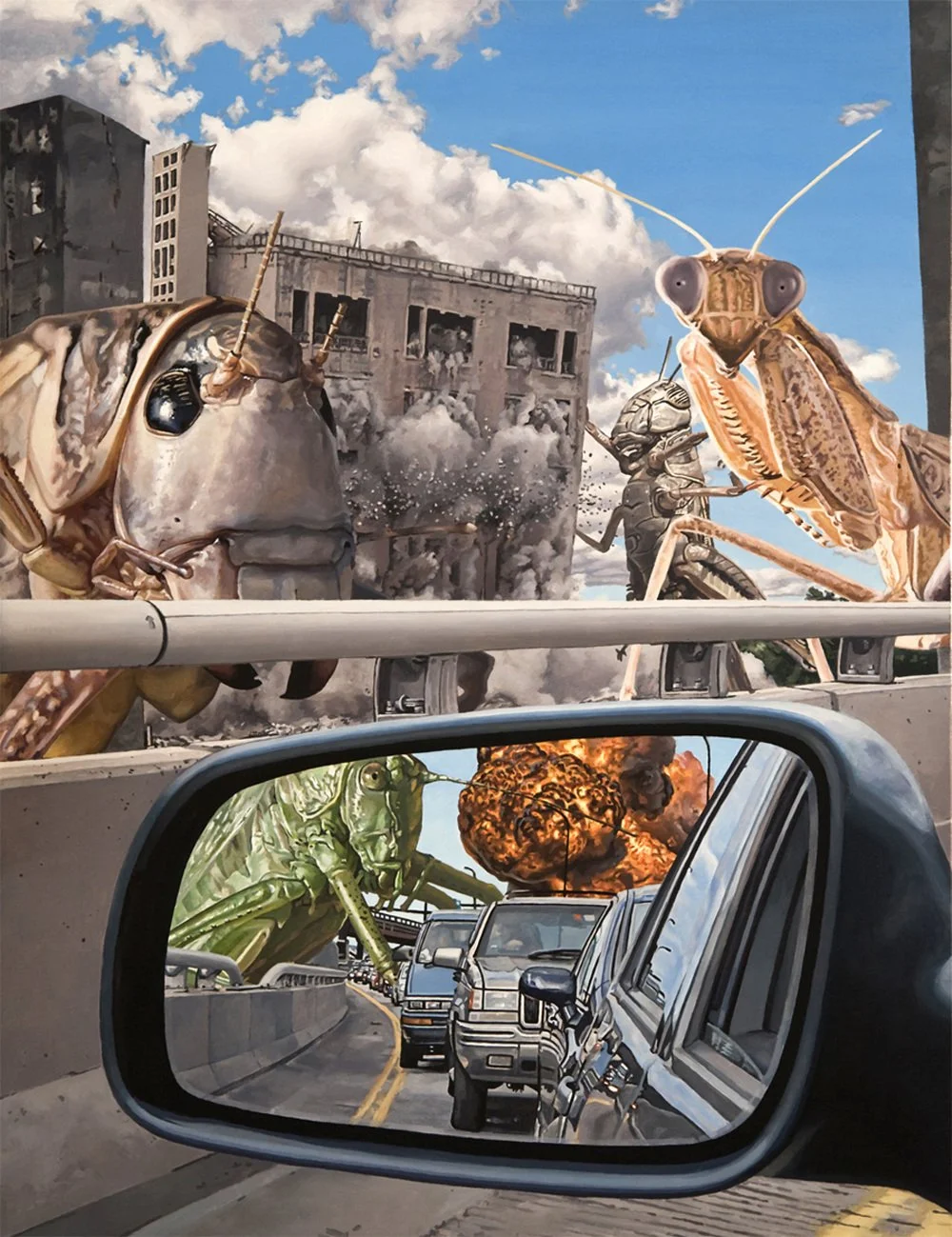 'Bug City 1' oil on canvas, 20" x 26" (2010)