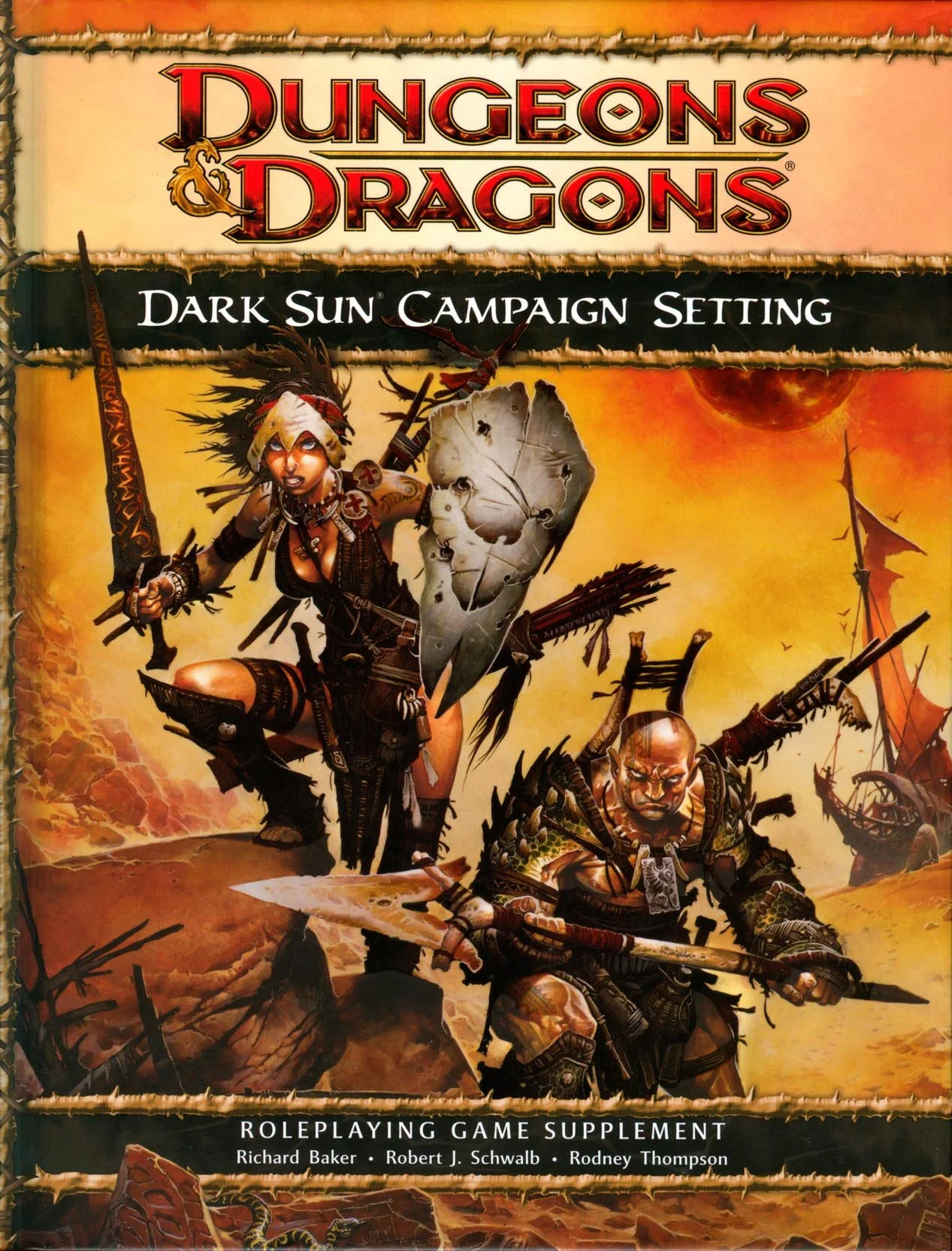 Designer. Another of my "dream come true" design moments was being tapped to be one of the core designers of the 4th Edition version of the Dark Sun campaign setting. One of the reasons why the development team often joked that I "loved settings cove