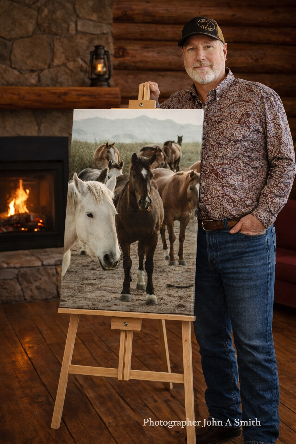 Gang of Outlaws- “All proceeds from this canvas sale will directly benefit Moksha Horse Sanctuary, helping provide care, safety, and dignity to rescued horses.”