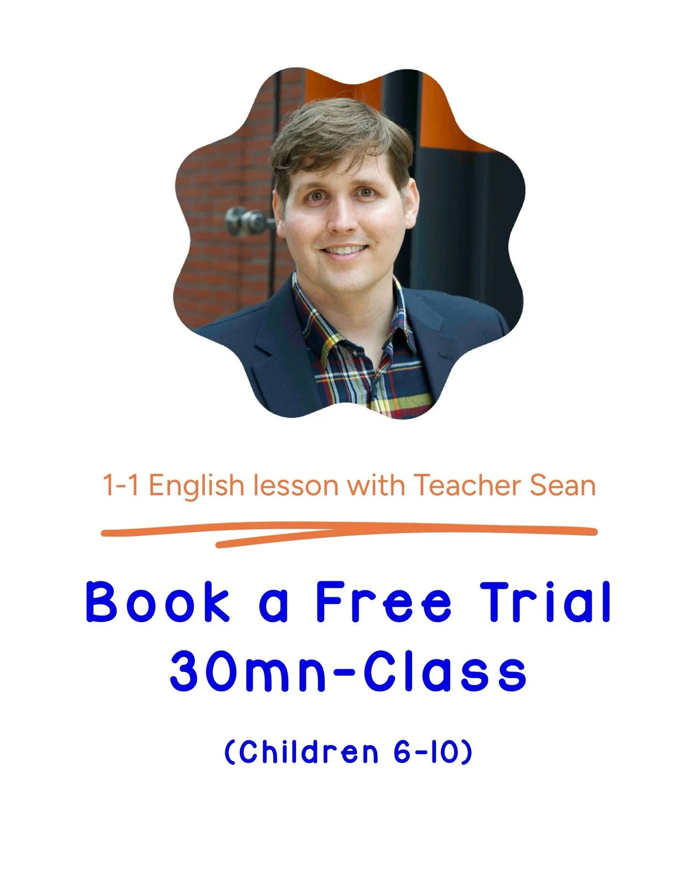 Book a Free Trial 30mn-Class. Link in bio 🔗

⤵️ Description:

For homeschooled and traditionally schooled children. 

This free trial is a real class. Not a demo. Not a sales talk with parents. It is a one on one English lesson with me, Teacher Sean