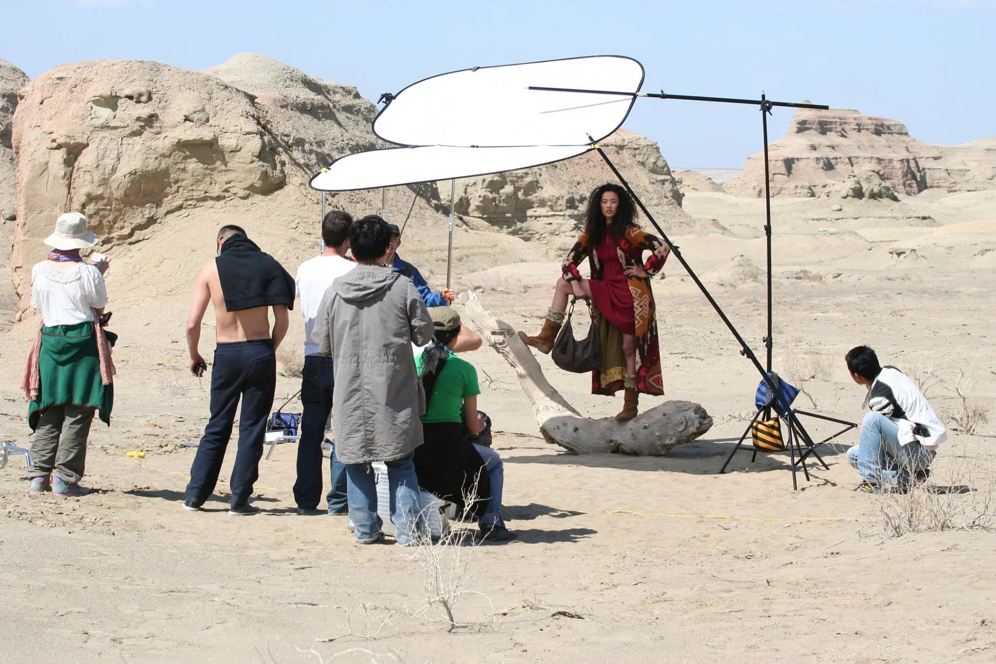 BEHIND THE SCENES...AT THE SHANGHAI TANG XINJIANG PROVINCE SHOOT