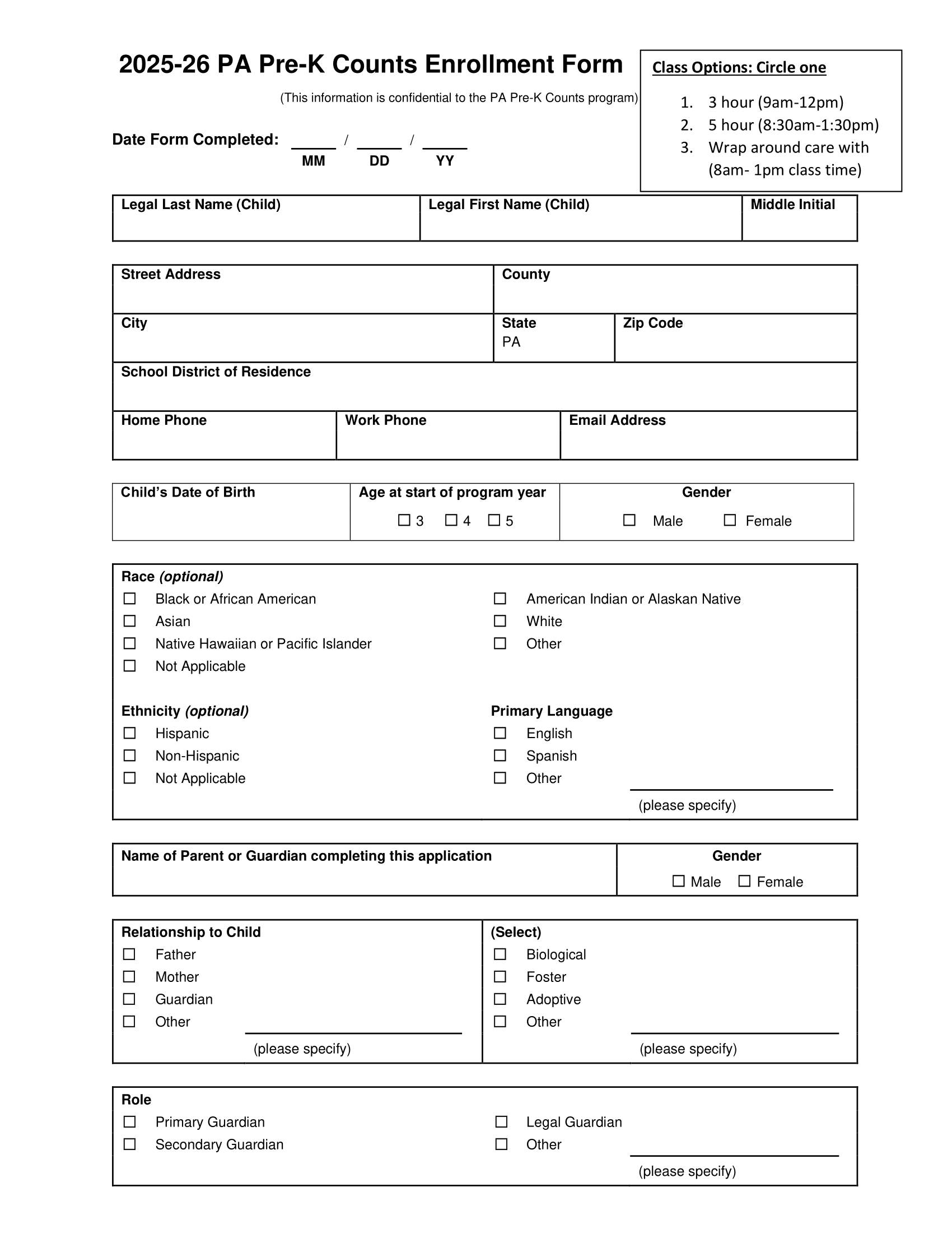 Pre-K Counts Application (7 pgs)