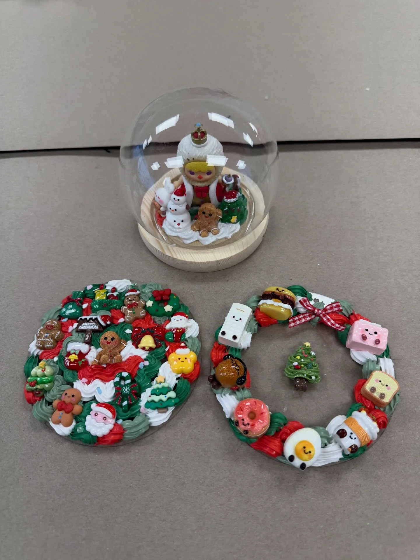 Yes, we have Christmas charms! 🎄✨

Come by and make your own personalized decoden item 💖 We&rsquo;ve got ornaments, snow globes, lamps, boxes, pencil cases, mirrors, phone cases, photo frames, and so much more.

Make something fun for yourself or a