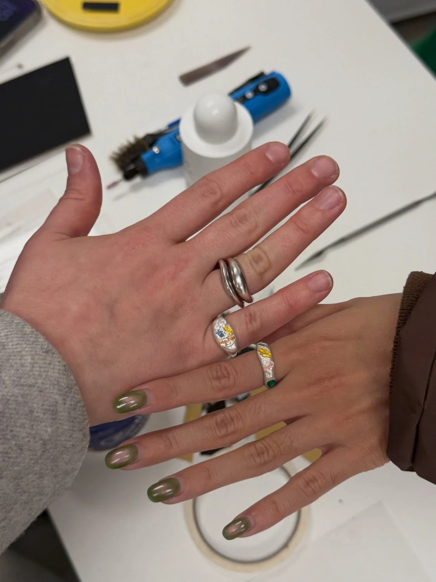 ✨ We just realized&hellip; we never made a post about our silver clay rings! And in the last month alone we&rsquo;ve had over 100 rings created in the studio 🤍

Here are just a few of the crowd favorites! We love how every single ring turns out comp