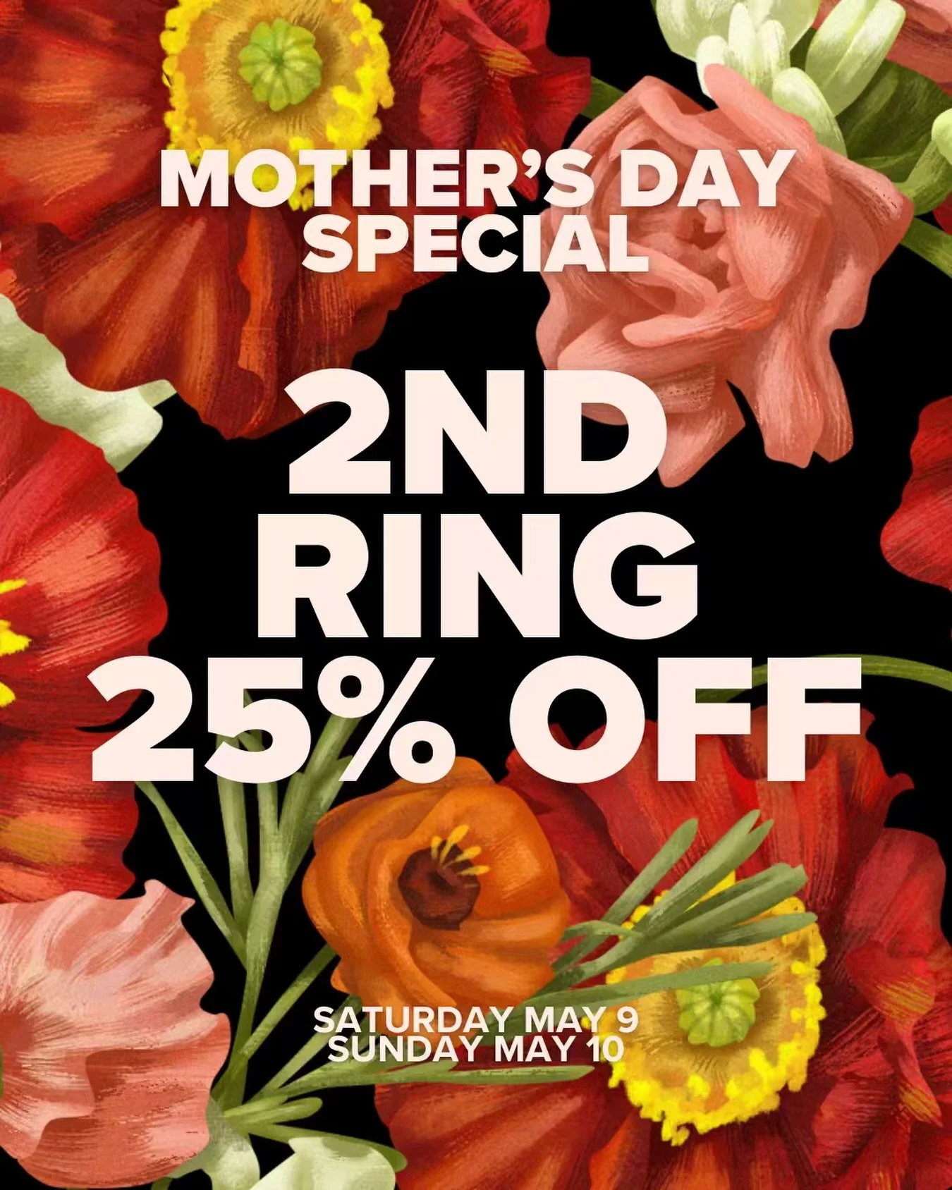 Celebrate 💐✨ Mother&rsquo;s Day Weekend with something meaningful &amp; handmade

This May 9th &amp; 10th, bring your mom (or someone special 🤍) in for a cozy, creative experience making your own pure silver rings

💍 Mother&rsquo;s Day Promo:
Get 