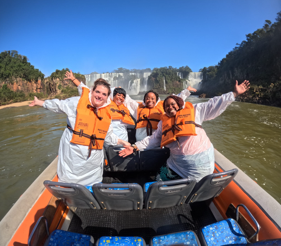 All ponchoed up at Macuco Safari