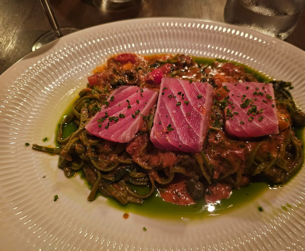 Tuna puttanesca at Babbo Osteria.