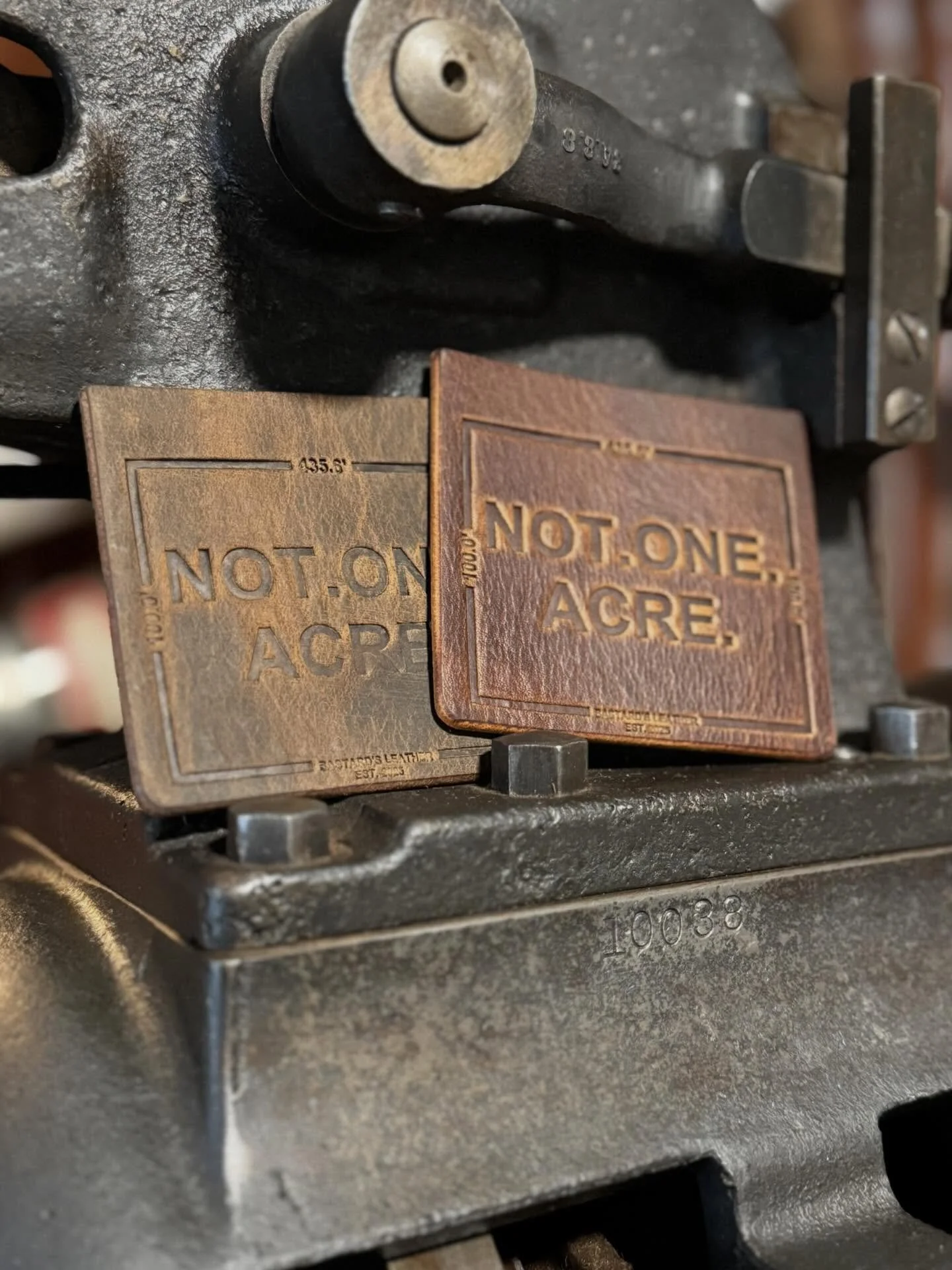 Bastard&rsquo;s Leather LLC first in house drop (Coming Soon). The sentiment and movement around #notoneacre felt like the proper one for our first drop. In the days of late it seems like our &ldquo;representatives&rdquo; are not that and have not be