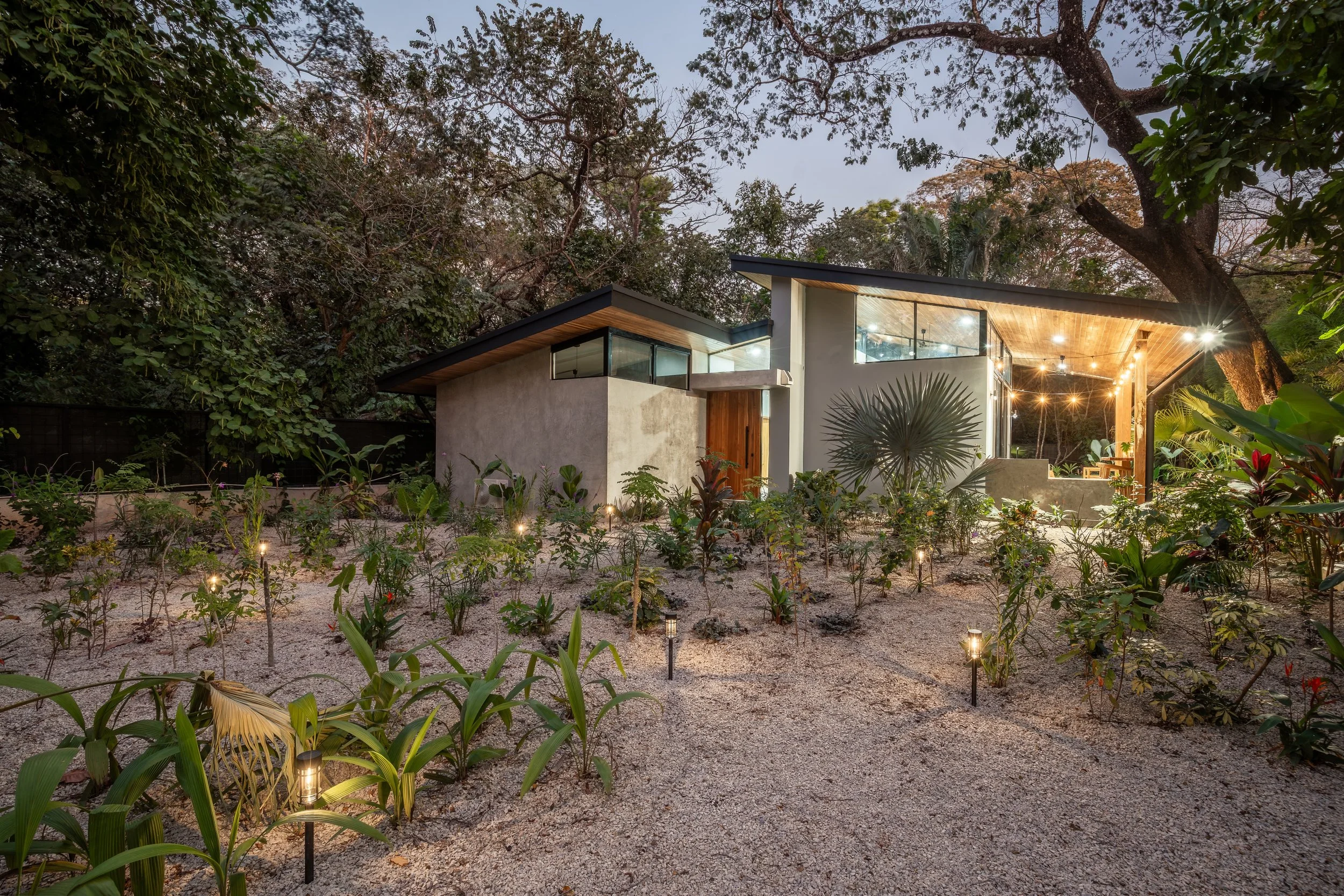 evening front of the main house