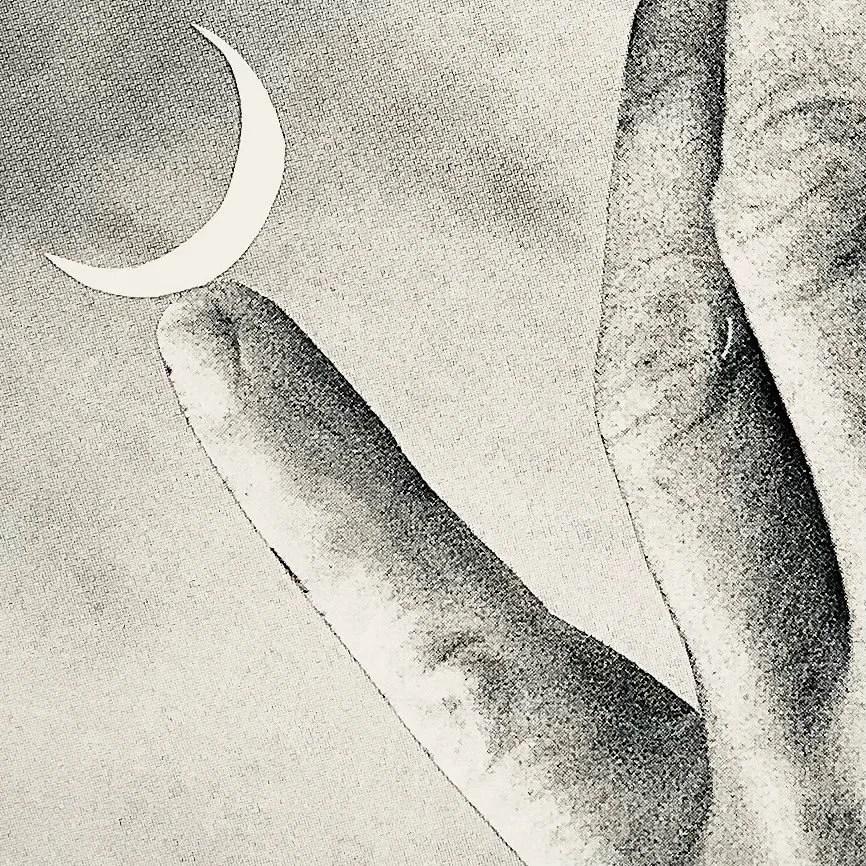 Crescent Moon SoulCollage Card by Sunny Koch