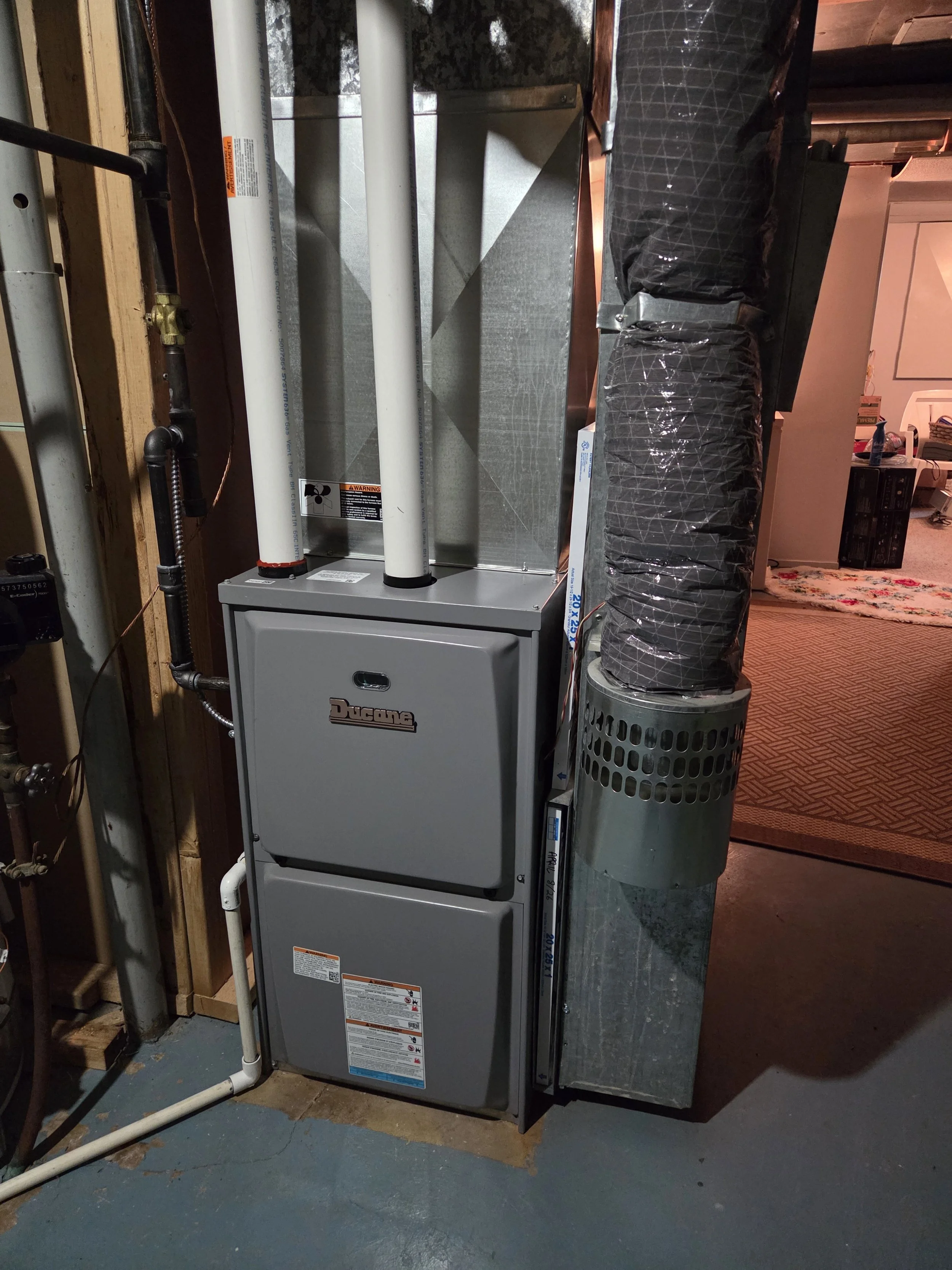 Furnace, ductwork, heating, home comfort and efficiency.