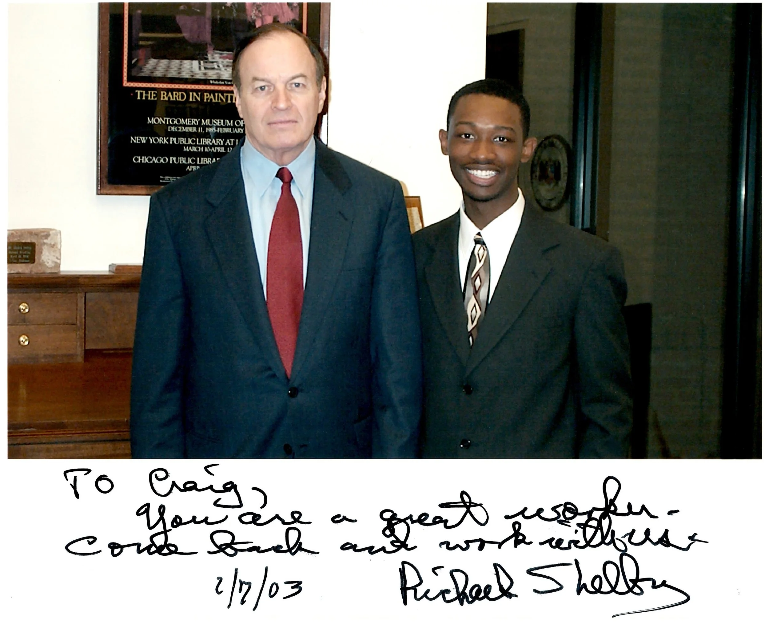 Senator Richard Shelby and Craig Jelks