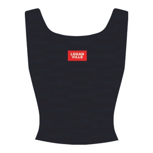 The LOGAN VILLE Alli Airy Tank Woven Label | RED or BLACK