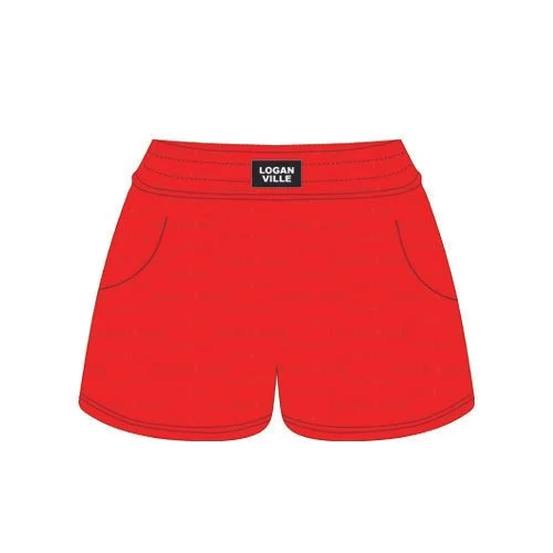 The Ava Airy Shorts LOGAN VILLE Woven Label | RED