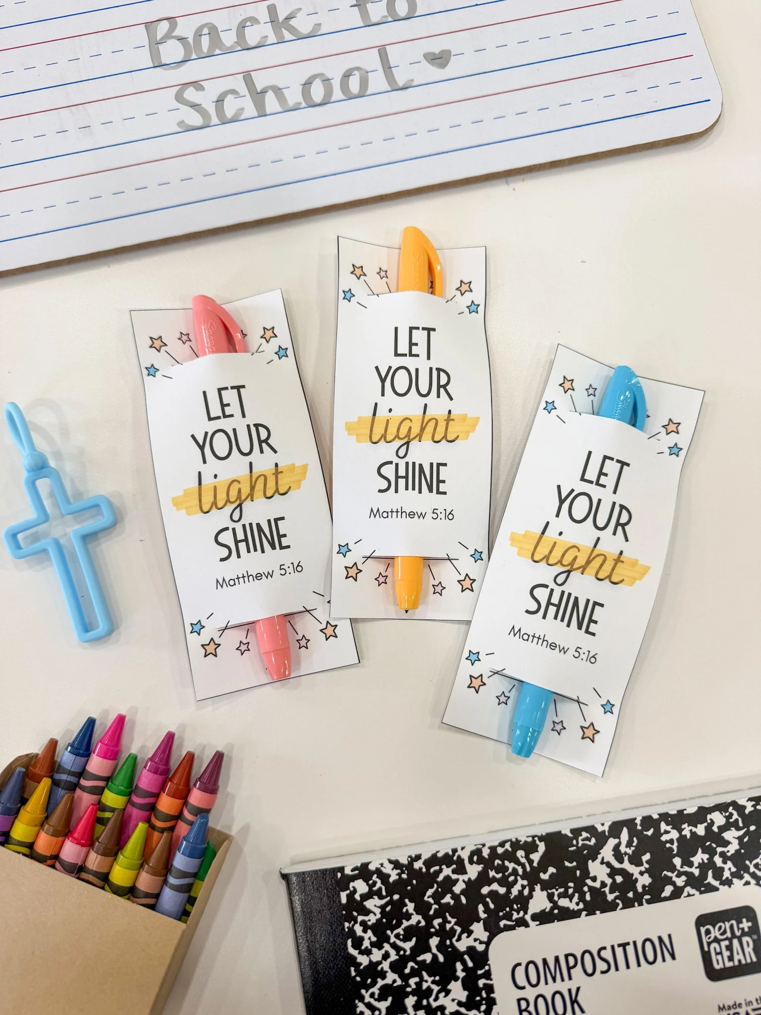 Let Your Light Shine Highlighter Gift Tag, English