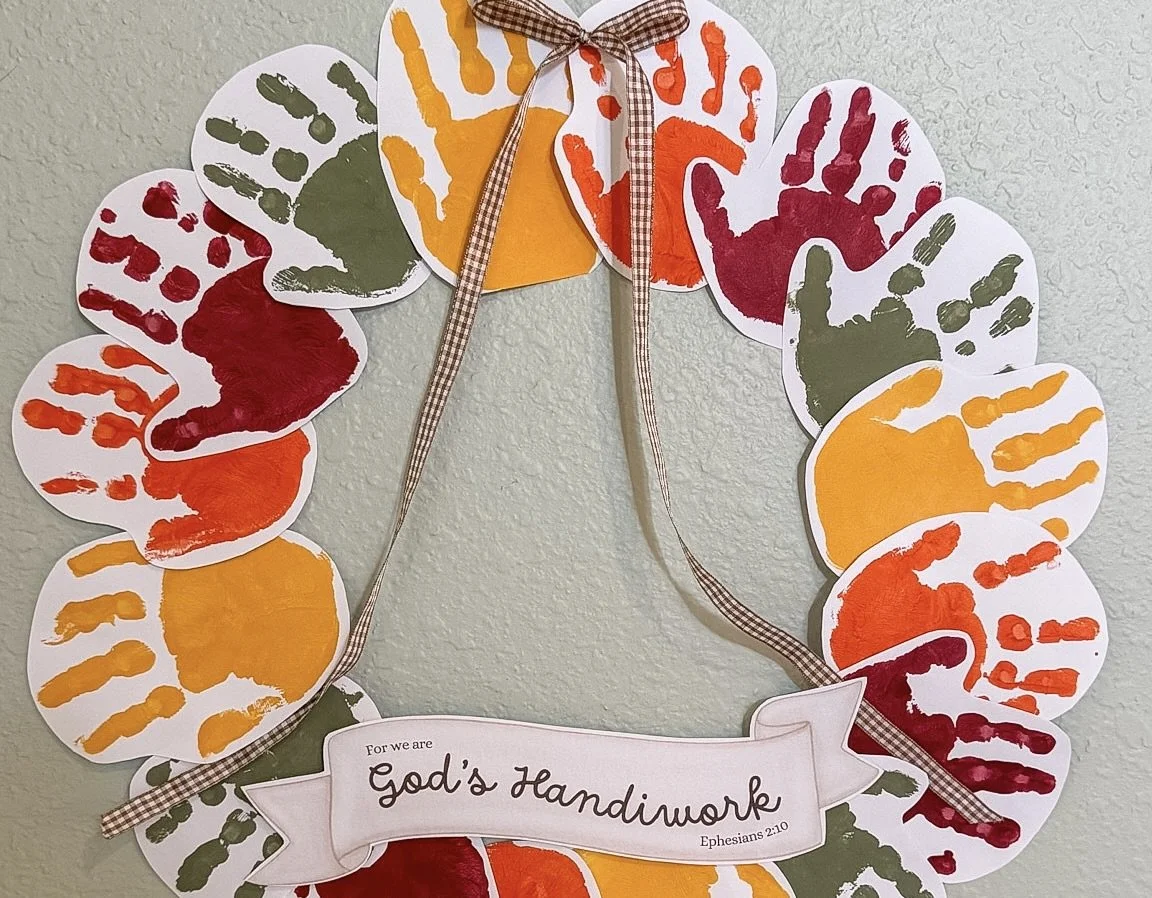 Handprint Wreath for Fall 