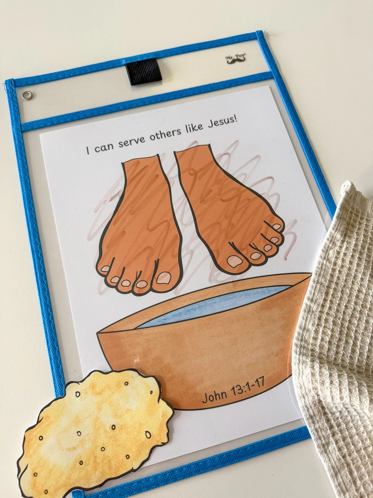 Serve like Jesus Feet Washing Activity for Kids, English and Spanish