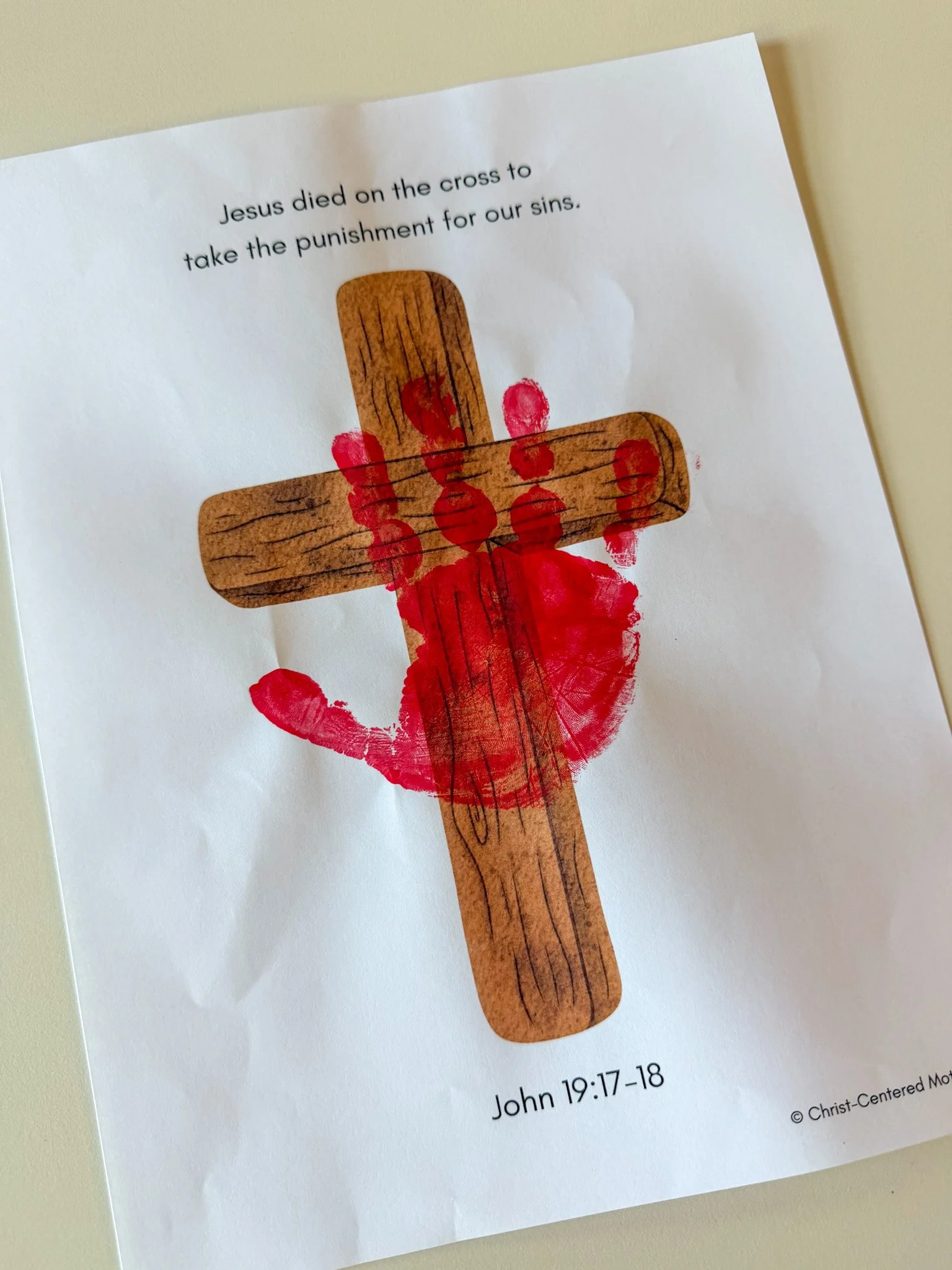 The Easter Story Handprint Keepsake Book for Kids, English and Spanish