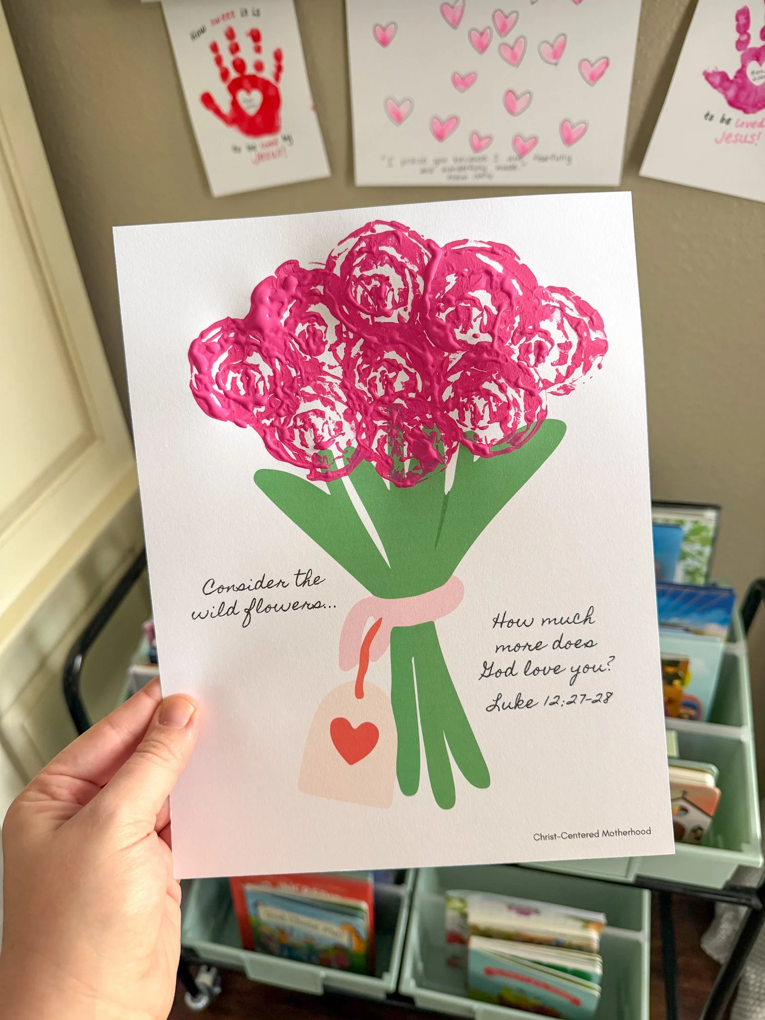 Consider the Wild Flowers Craft for Luke 12:27-28, English and Spanish