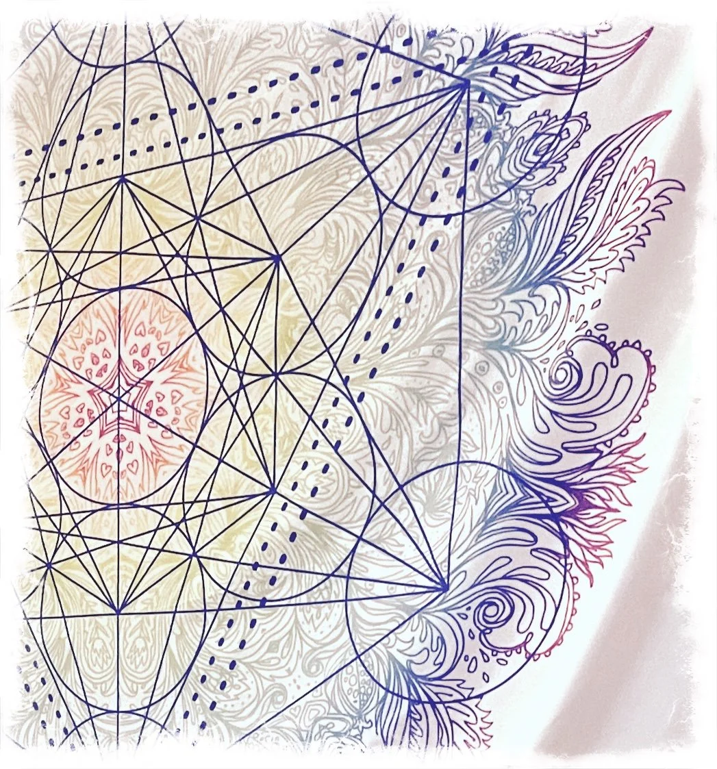 sacred geometry tapestry detail