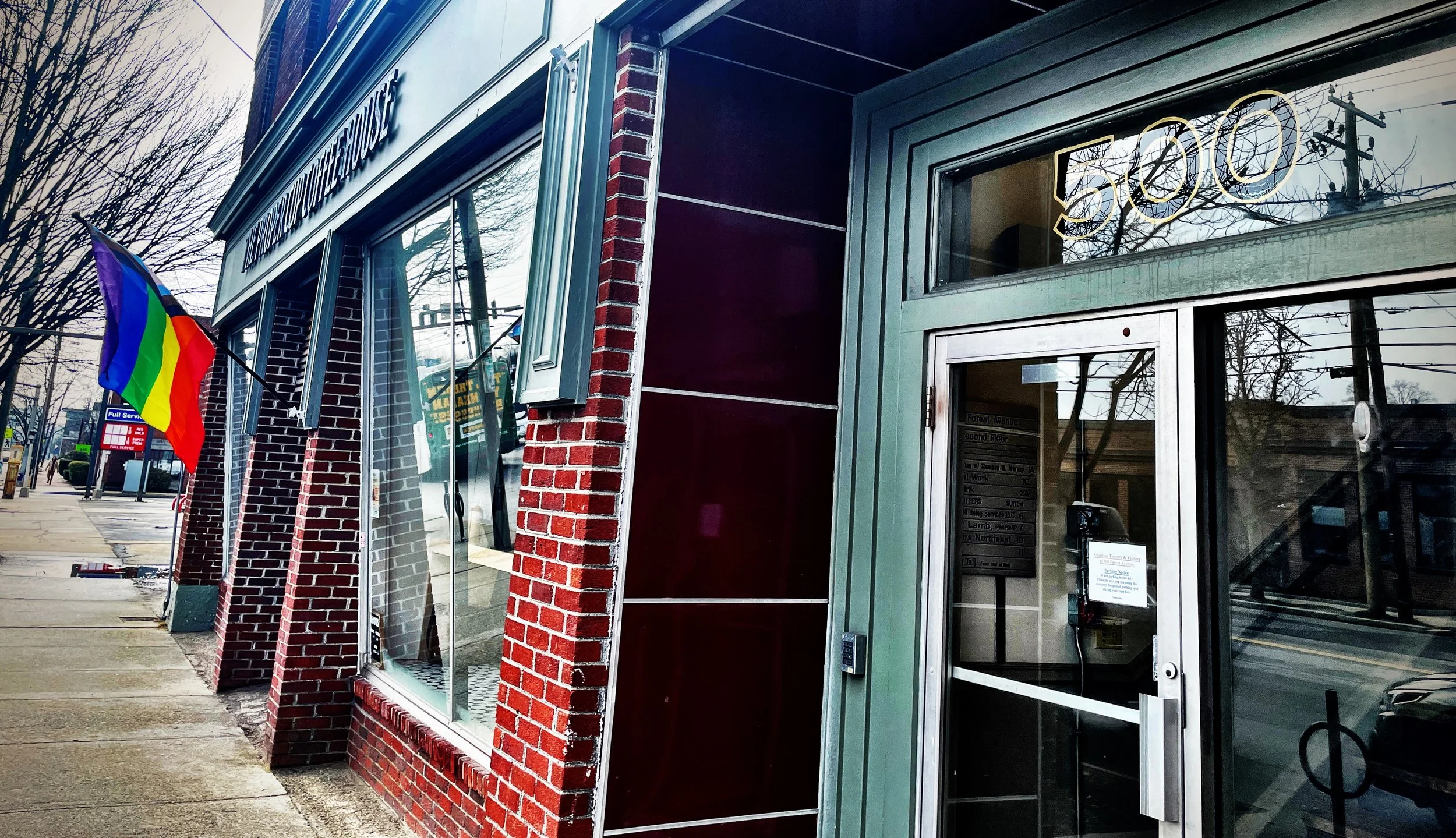 500 Forest avenue rainbow pride flag