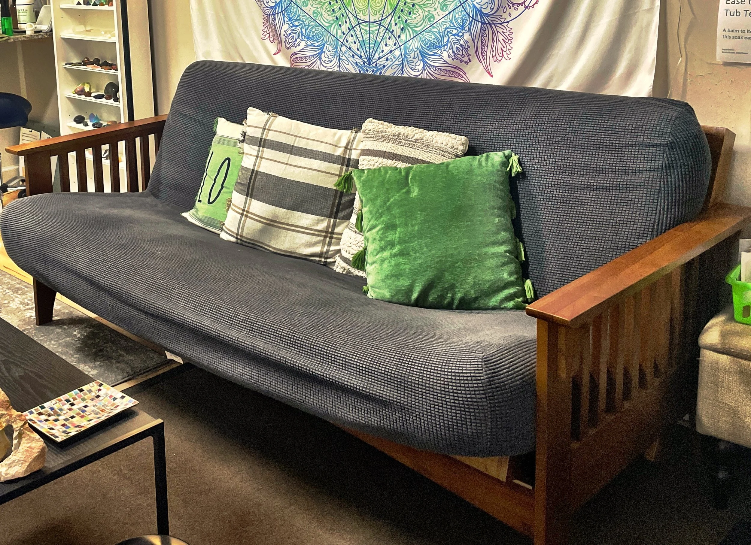 comfortable couch with cushions