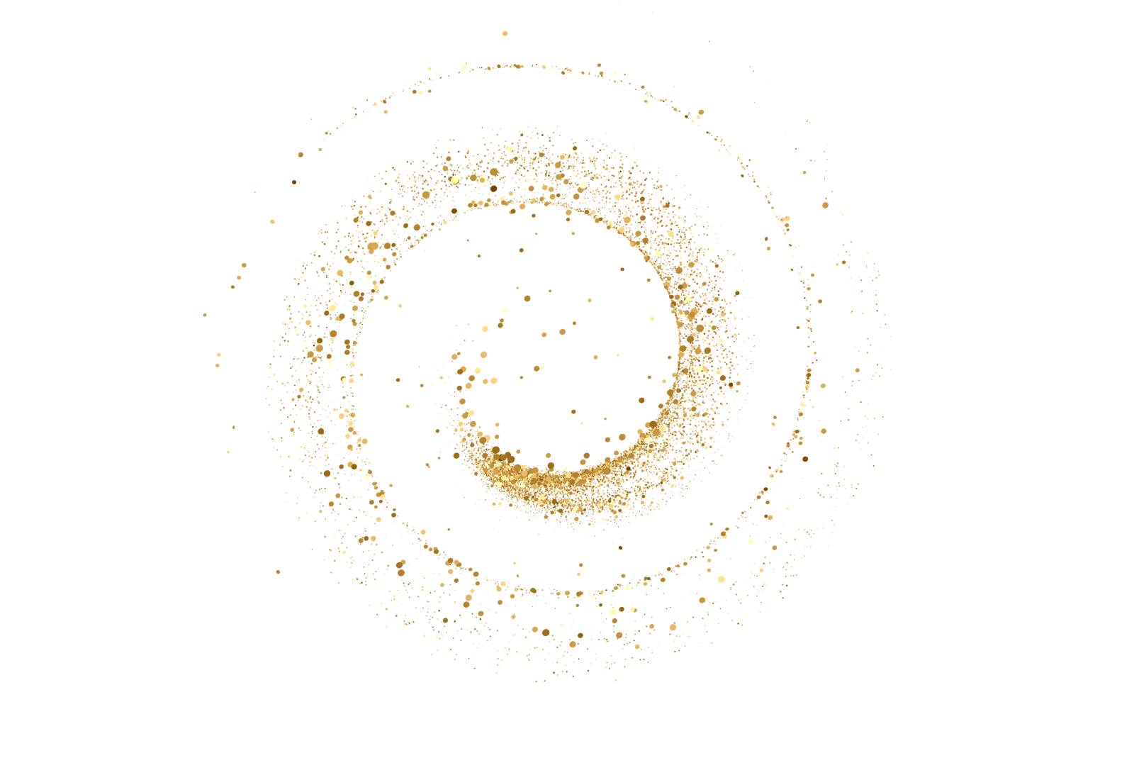 Gold spiral pattern.