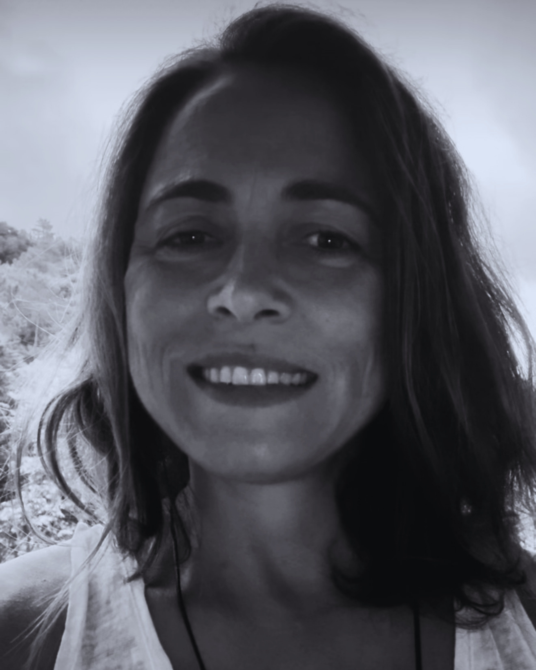 Black-and-white portrait of Margarida Ramada, co-host of the Red Sea Experience.