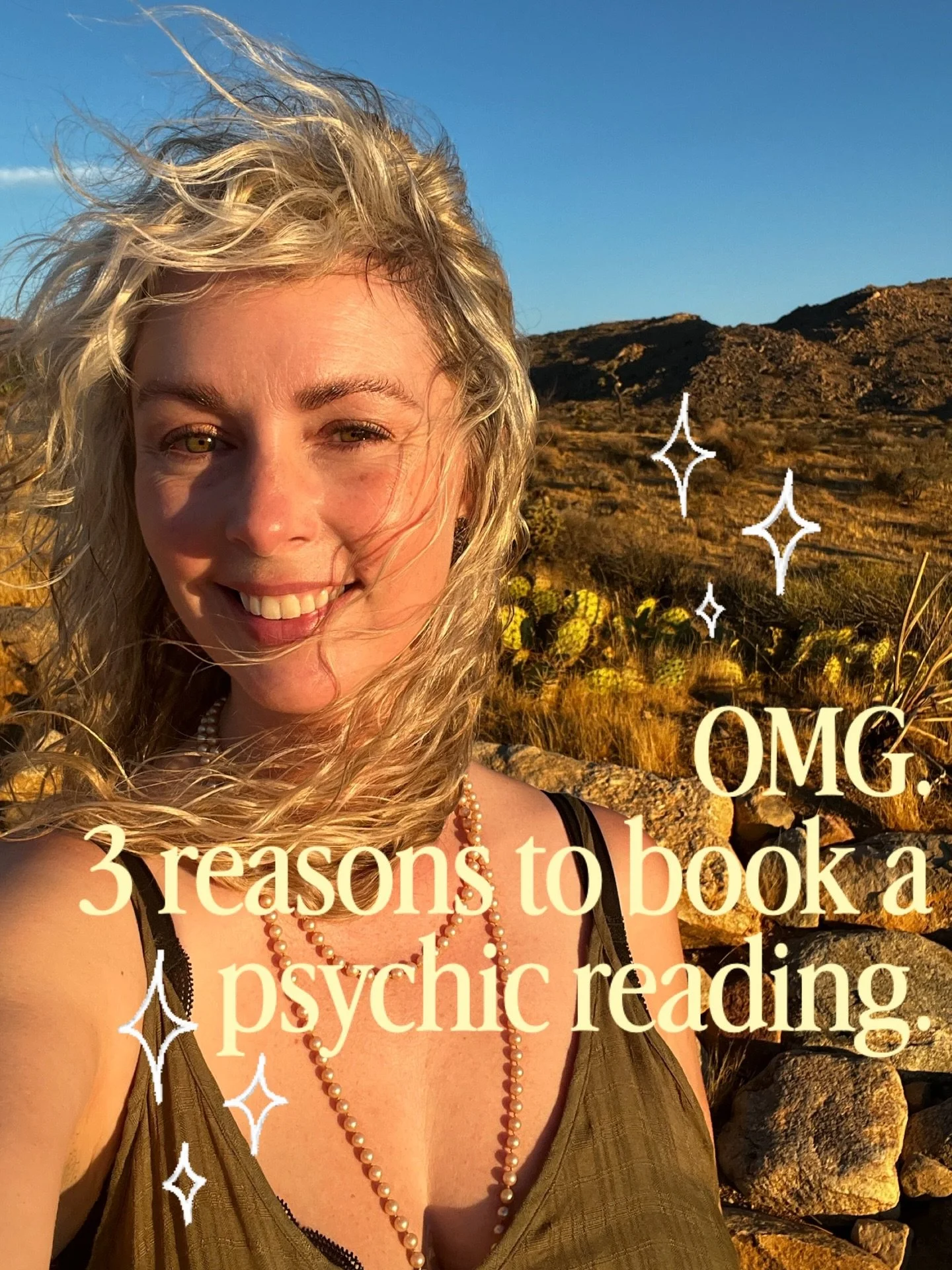 You don&rsquo;t need to be in crisis (or at a bachelorette 🫣) to get a psychic reading. ✨

Sometimes you just want a little leg up in your career, to minimize an old pattern, or to get focused again. 

A reading is like having a spiritual sounding b