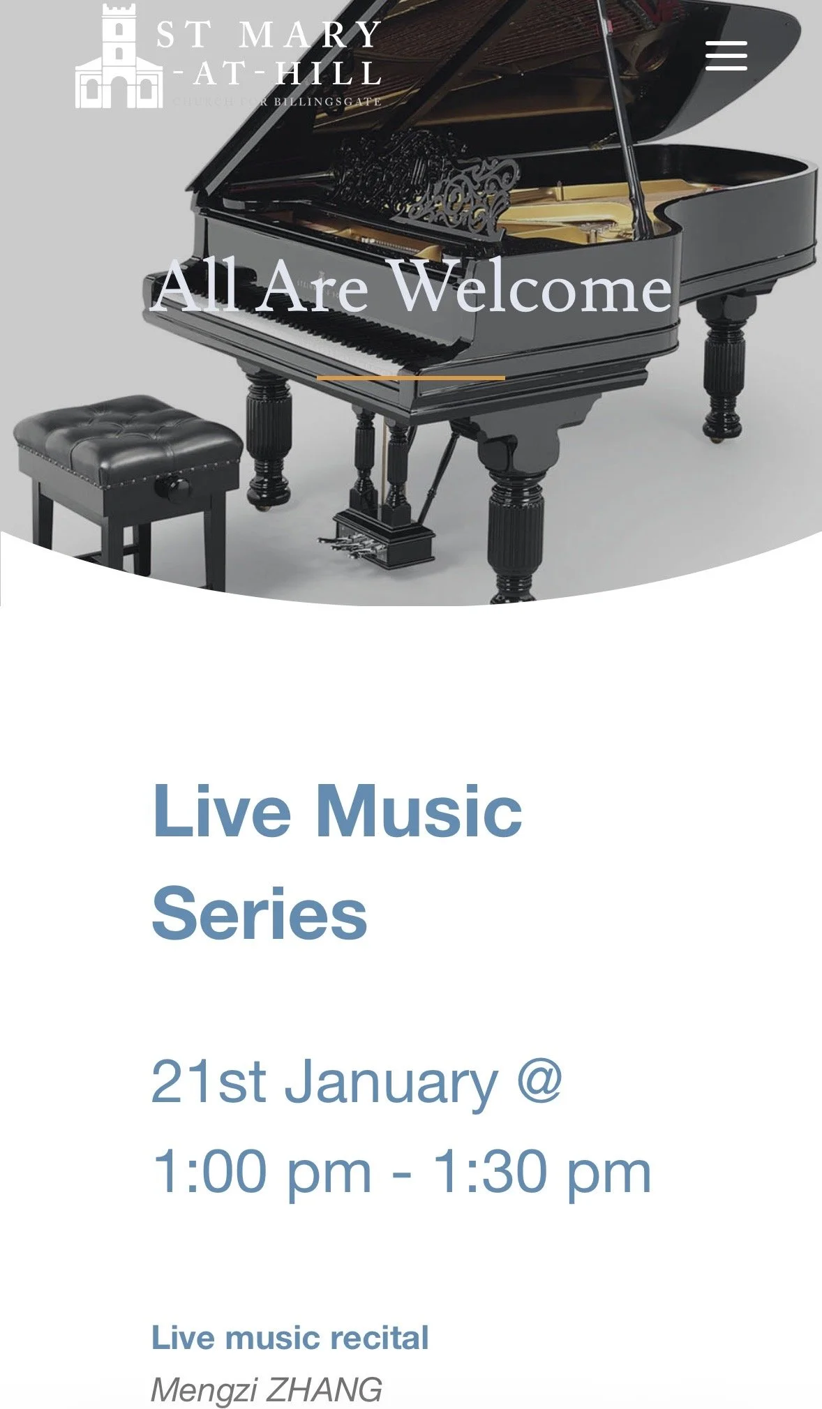 Live music recital @ St Mary-at-Hill