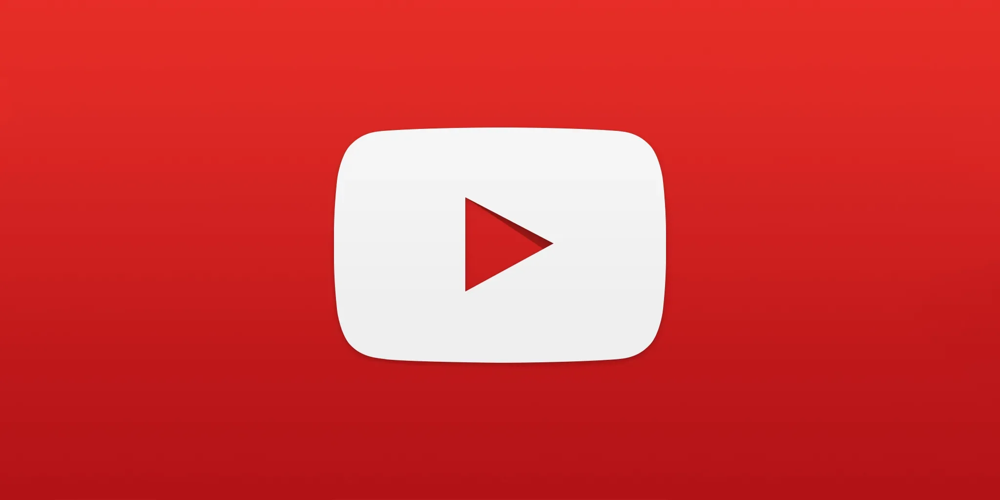YouTube logo with red background and white play button icon in the center.
