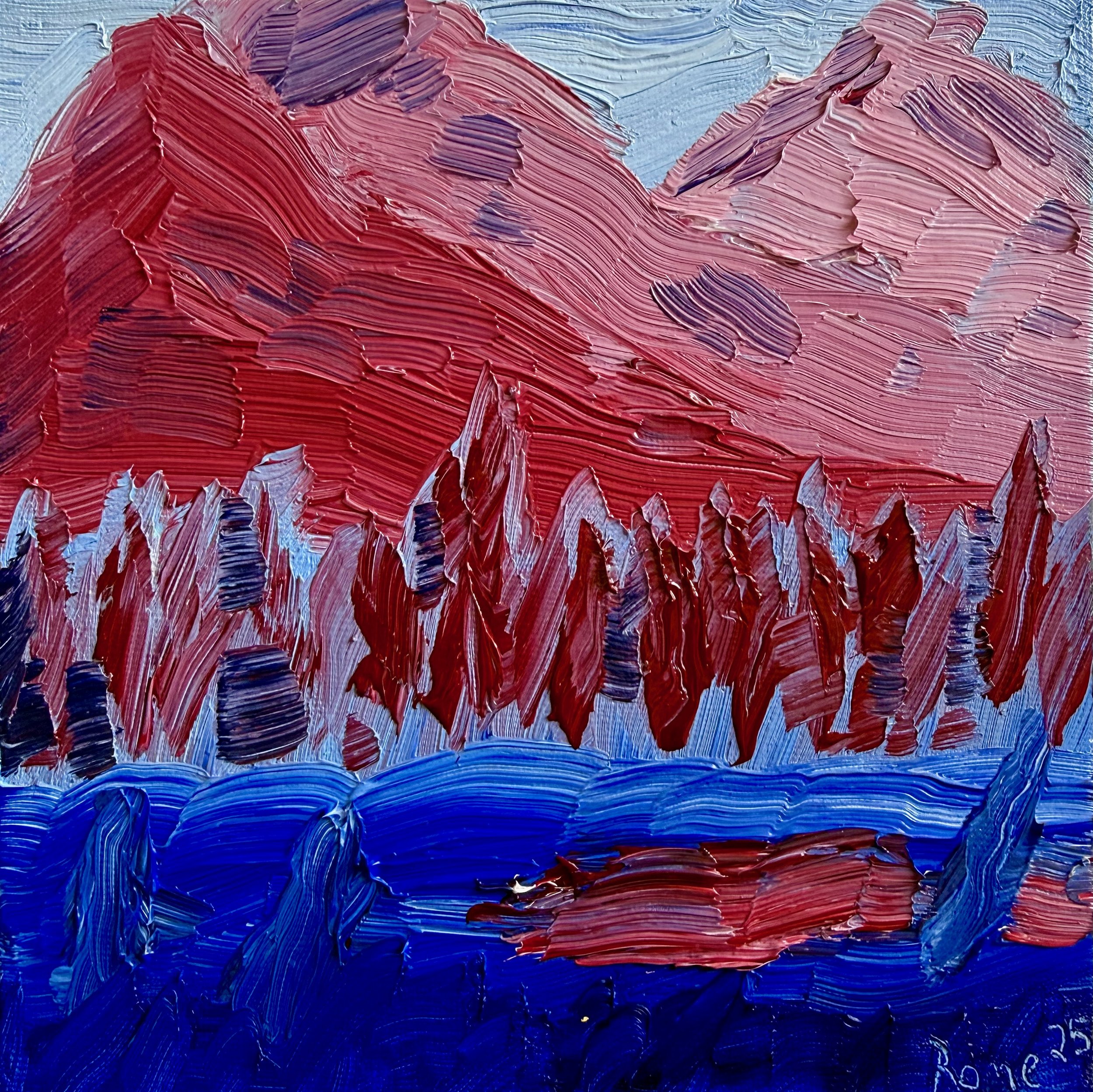 Red Mountain Behind