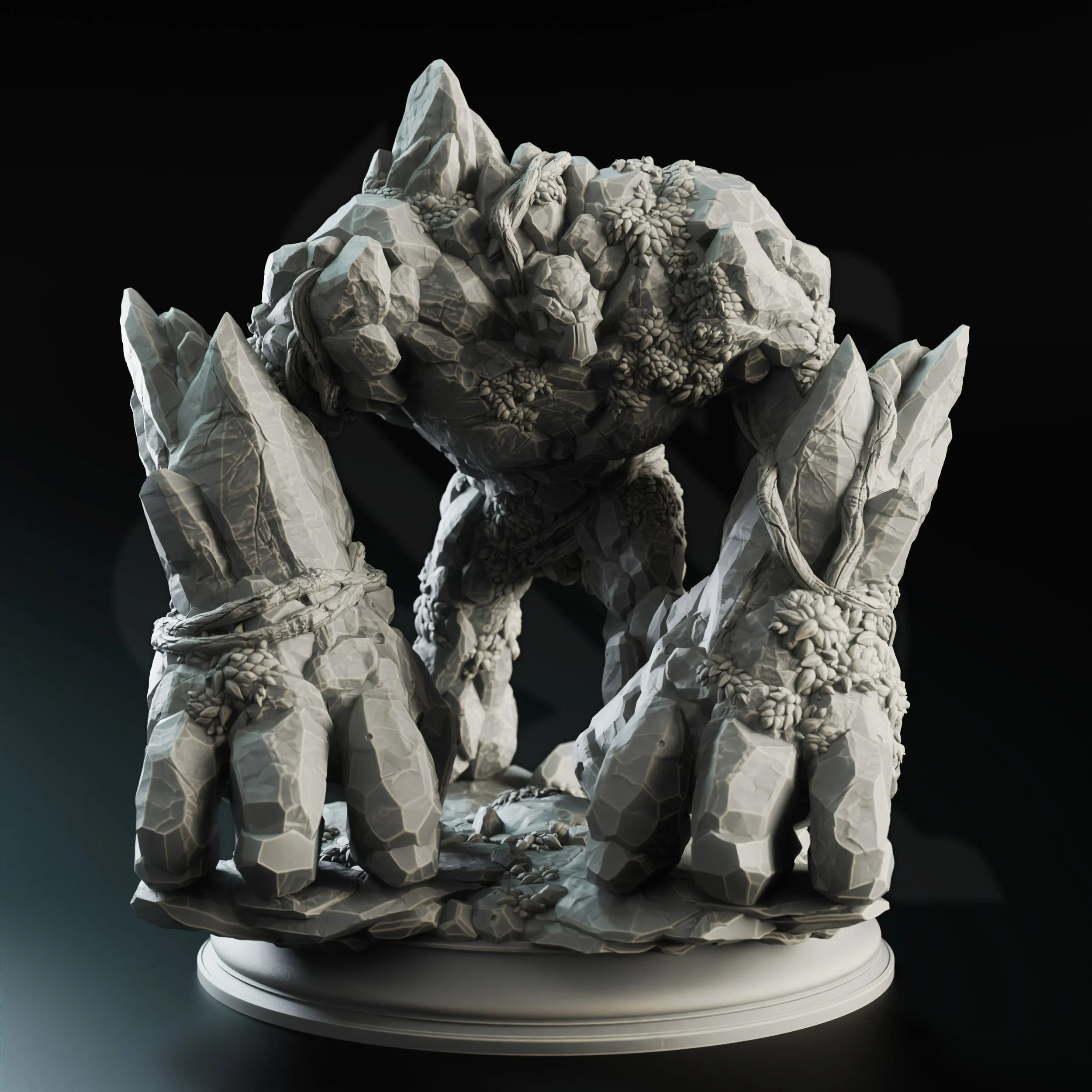 The Three Faces - Elemental Golems - Earth Front.jpg