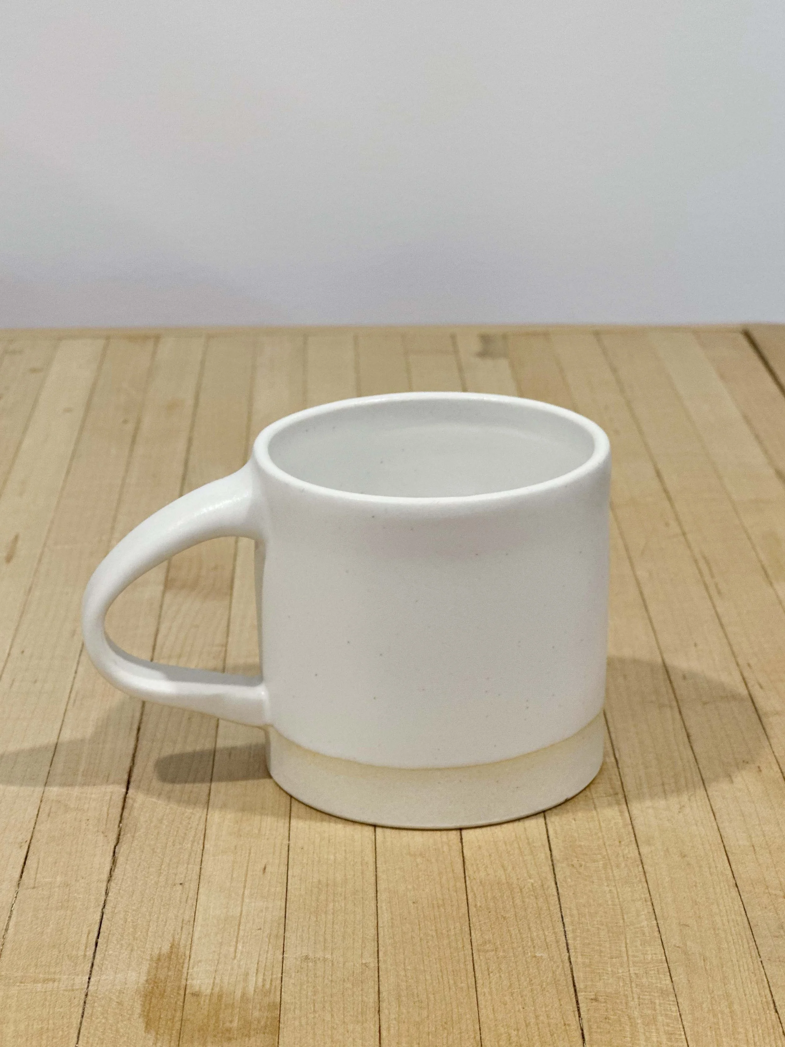 matte white mug
