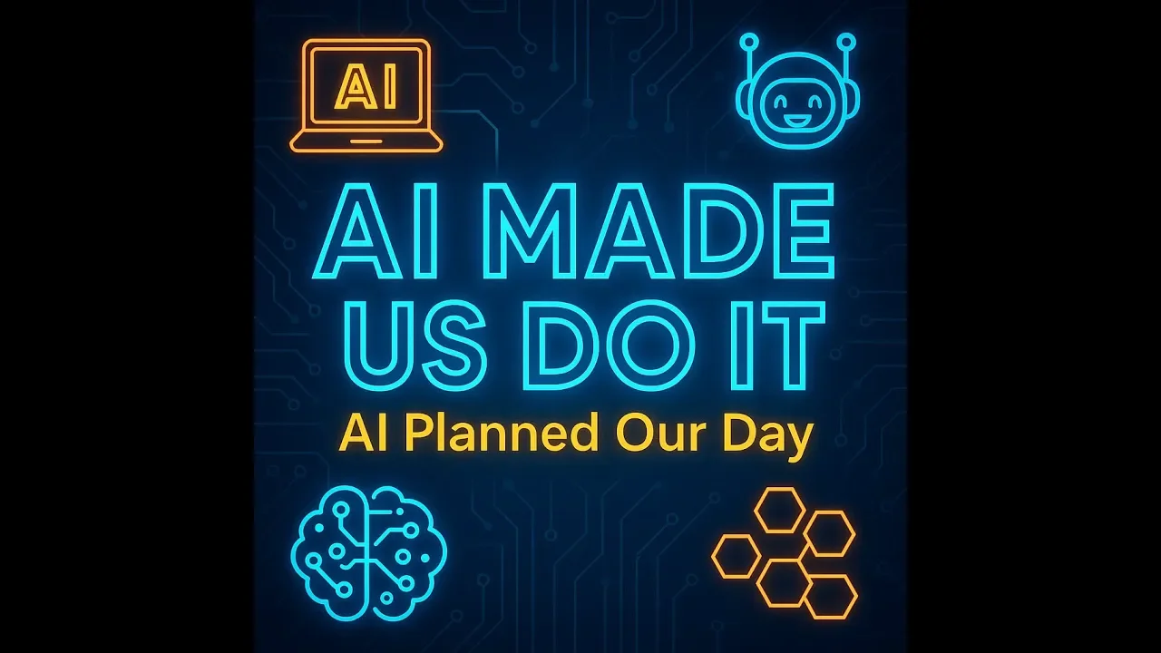AI Made Us Do It series artwork from Family of Fun Media featuring playful artificial intelligence themes for families.