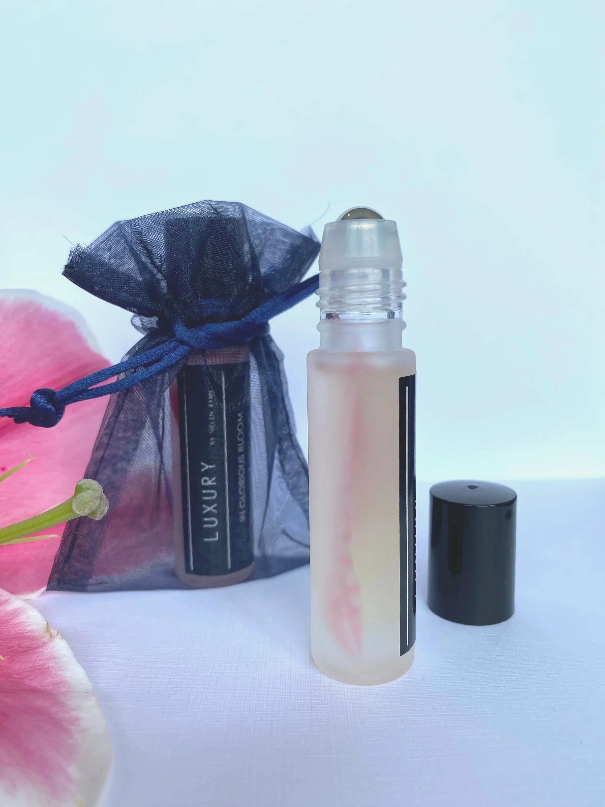 natural perfumes made in nz, Luxury by Helen Ryan, In Glorious Bloom Oriental Lilies Roll-on perfume, made in Kapiti NZ