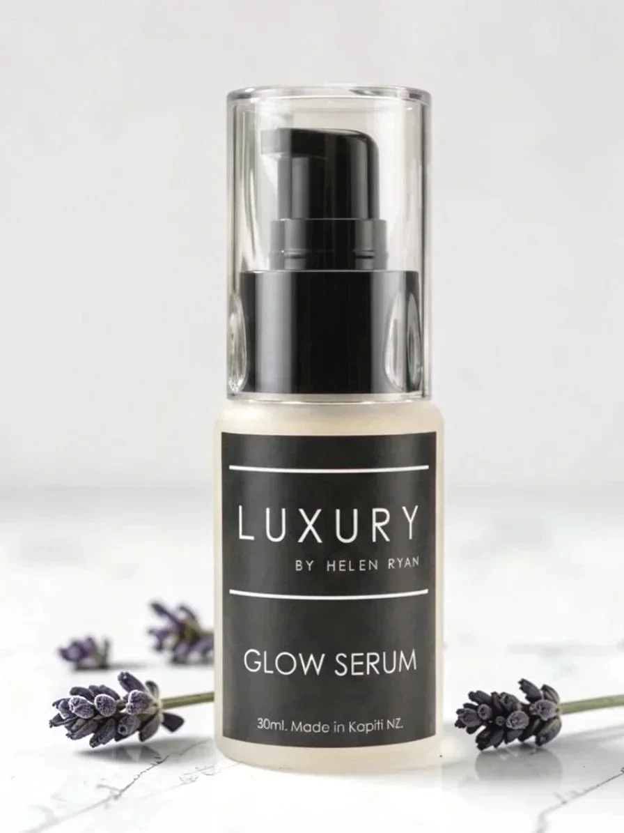 Luxury by Helen Ryan hydrating and anti-ageing Glow Serum with hyaluronic acid to plump and hydrate skin made in NZ