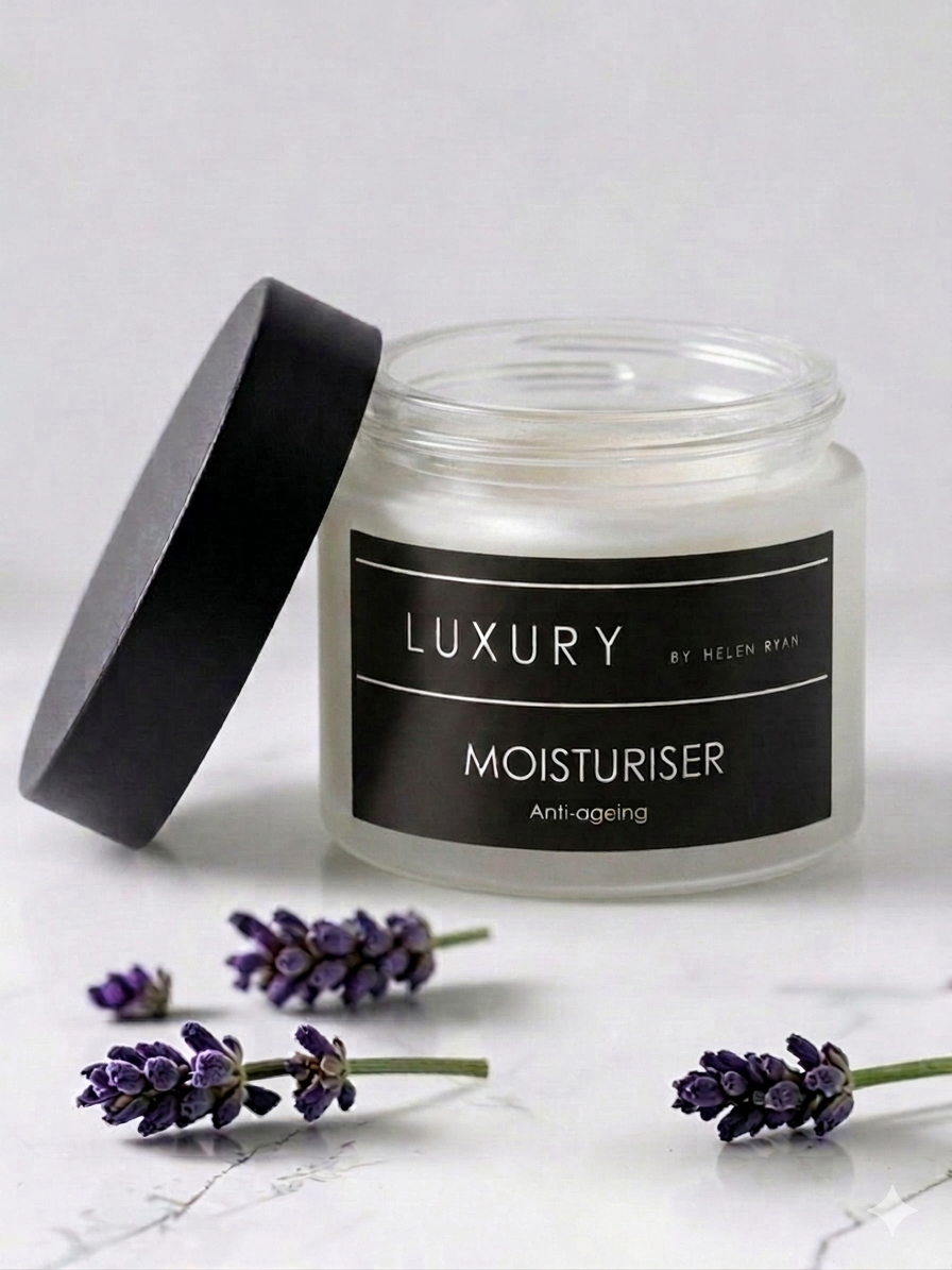 Luxury by Helen Ryan Anti-ageing Moisturiser rich in natural actives for sensitive skin made in NZ open