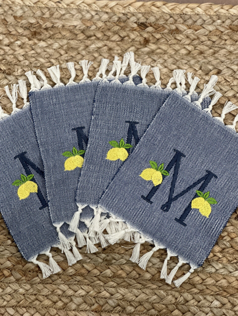 Lemon Cocktail Napkin Set