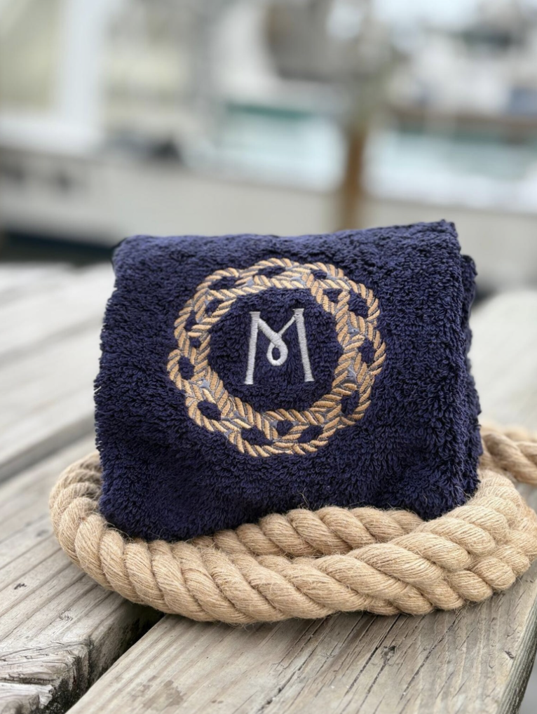 Monogrammed Nautical Rope Hand Towel