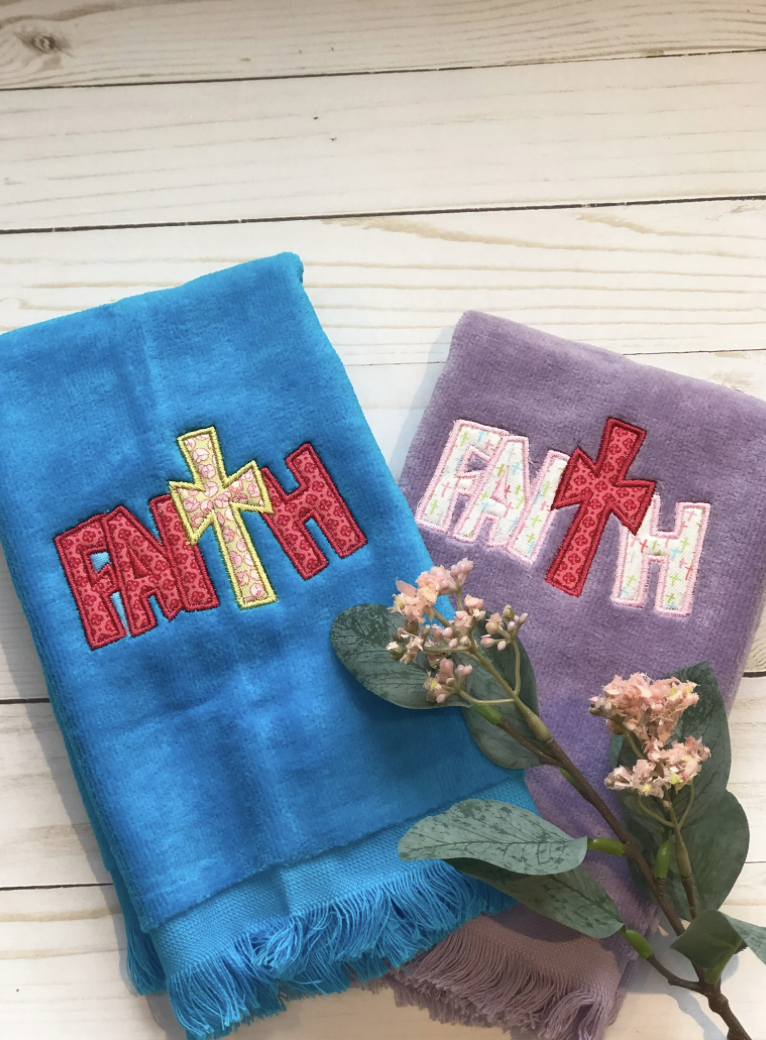 Faith Embroidered Towel