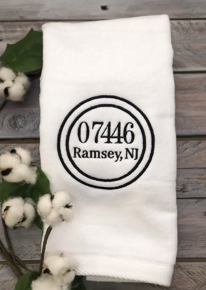 Farmhouse Style Personalized Hand Towel,