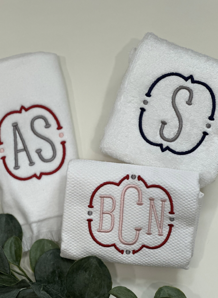 Bubble Monogrammed Personalized Towel