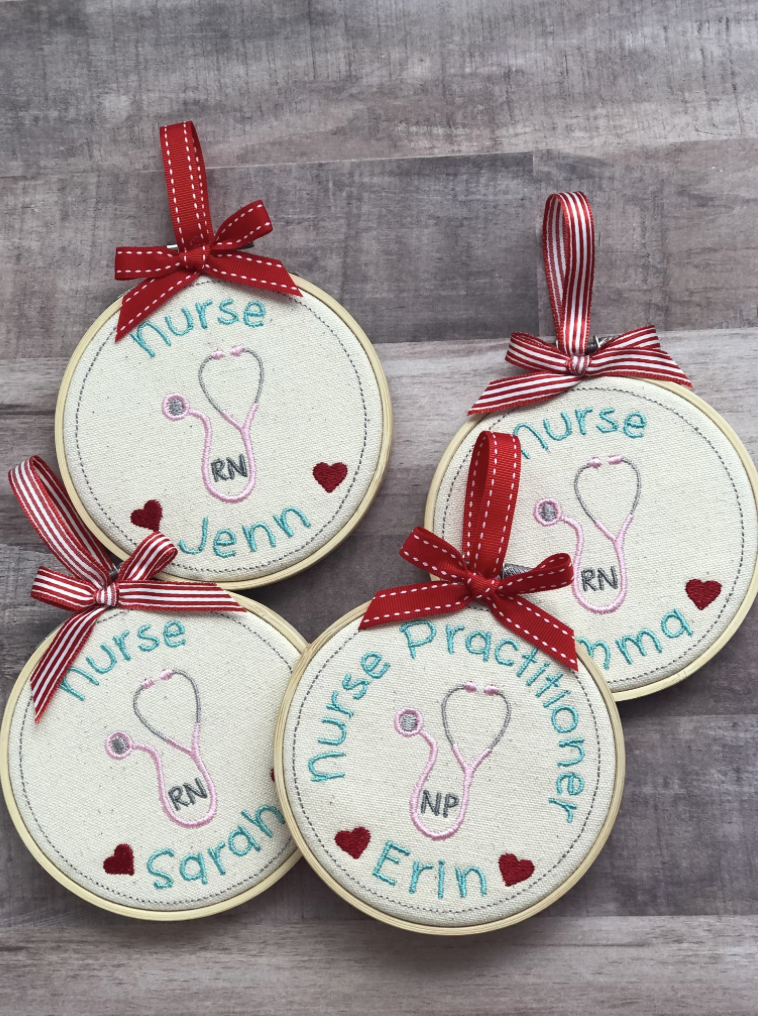 Healthcare Embroidered Ornament