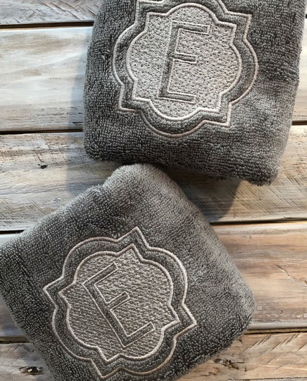 Embossed Monogrammed Hand Towel