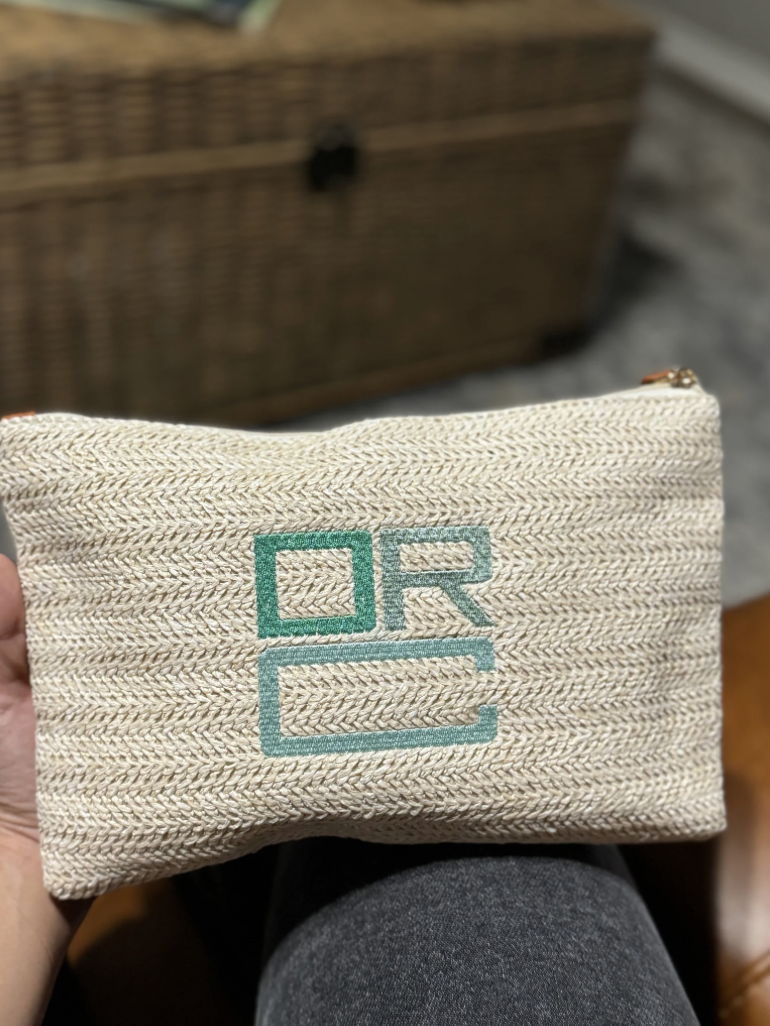 Straw Personalized Clutch,