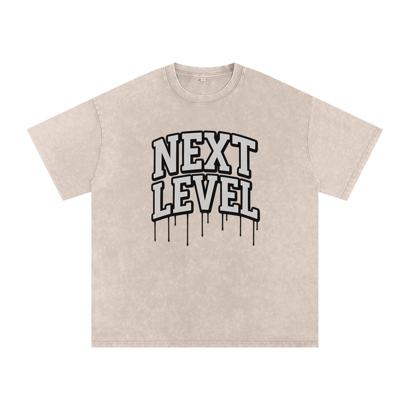 Snow Washed Oversized Cotton T-Shirt