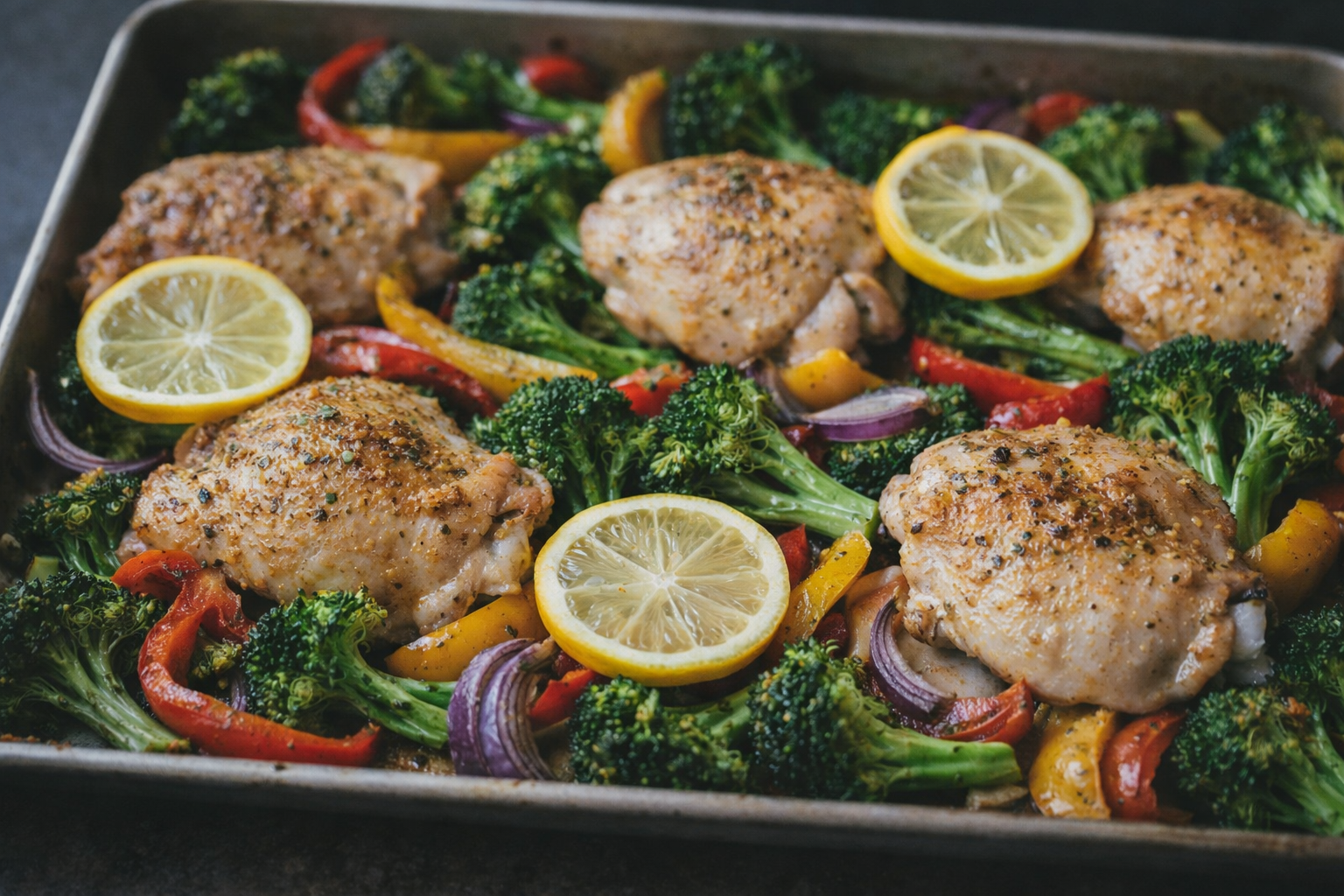 Sheet-Pan Lemon Garlic Chicken &amp; Veggies